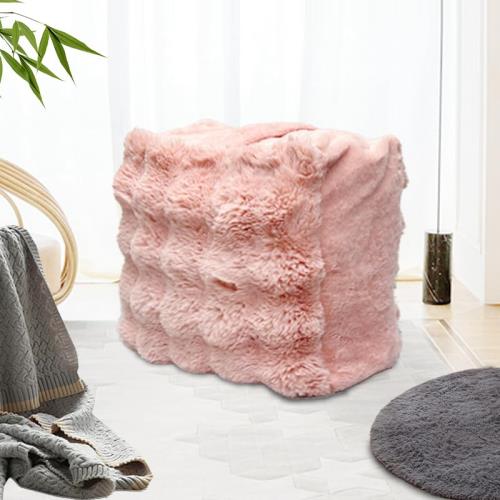 VERILADY 布団収納袋 クッションになる 布団収納ケース ふとん収納 羽毛ふとん収納 毛布収納袋 ふわとろ 収納カバー 持ち手付き 背もたれ 立てられる 座布団 便利 四角 おしゃれ オールシーズン (ピンク)