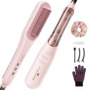 Wavytalk スチームストレートブラシ|スチームでダメージ軽減・髪を栄養しながらすばやくスタイリング|ヘアアイロン ストレート機能搭載の3in1ヘアケアブラシ異なった髪の毛に適用