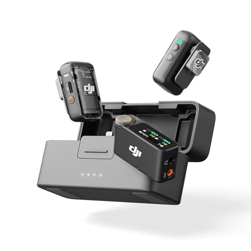 DJI Mic 2（トランスミッター×2 + レシーバー×1 + 充電ケース） オールインワン型ワイヤレスマイク スマートノイズキャンセリング 32bitフロー...