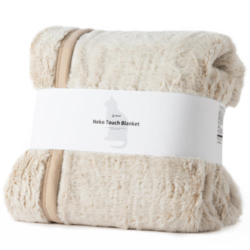 tobestまるで猫と一緒に添い寝してる気分毛布 ブランケット 2枚合わせ 140×200cm 猫タッチ毛布 ベージュ 掛け毛布 暖かい 厚手 冬用 ふわふわ 冬 あったか なめらか もふもふ 柔らかく肌触り