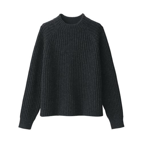 Rakuten - 無印良品 婦人 アンデスウールモックネックセーター レディース BA1P6A4A ダークグレー 婦人S