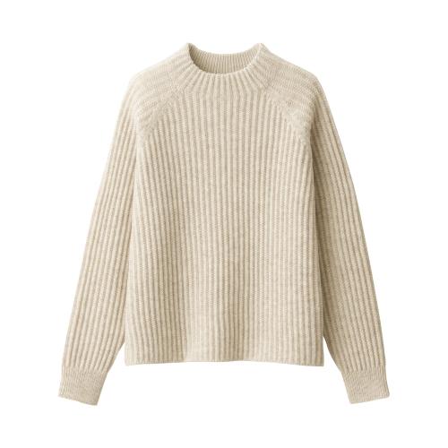 Rakuten - 無印良品 婦人 アンデスウールモックネックセーター レディース BA1P6A4A オートミール 婦人S