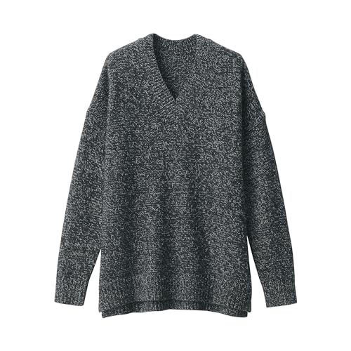 Rakuten - 無印良品 婦人 ヤク混Vネックセーター レディース BA1P9A4A チャコールグレー 婦人M