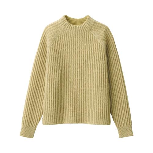 Rakuten - 無印良品 婦人 アンデスウールモックネックセーター レディース BA1P6A4A ライトイエロー 婦人S