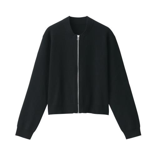 Rakuten - 無印良品 婦人 ミラノリブ編みブルゾン レディース BA1P0A4A 黒 婦人M