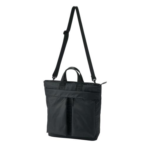 Rakuten - 無印良品 撥水ナイロン2WAYトートバッグ ユニセックス大人 EGB63A5A 黒