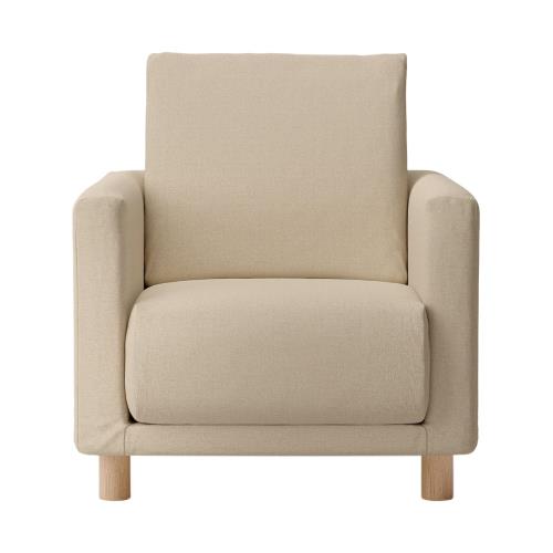 Rakuten - 無印良品 カバー 杢ベージュ 綿帆布 ソファ本体 1シーター ウレタン ポケットコイル用 44616253