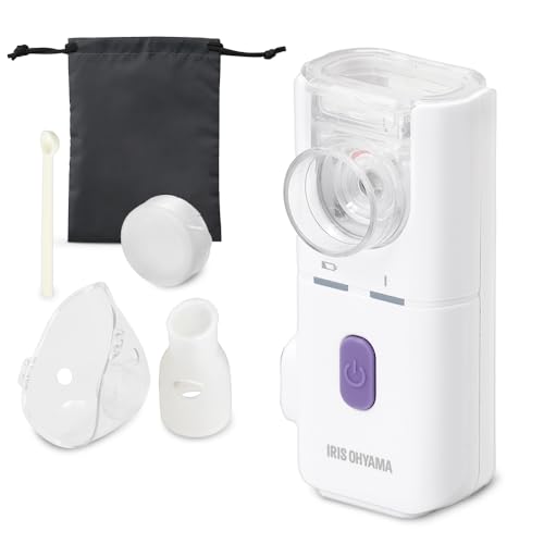 風邪/花粉/乾燥対策アイリスオーヤマ 吸入器 ネブライザー吸入器 ポケット超音波式吸入器 ハンディ吸入..