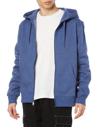 [ Essentials] パーカー ジップアップ 裏起毛 メンズ ヘザーブルー M