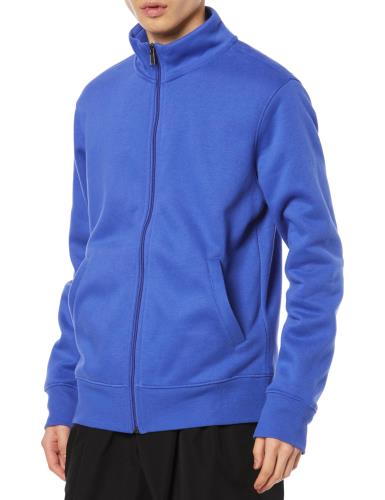 [ Essentials] スウェットシャツ ジップアップ モックネック フリース メンズ ブルー M