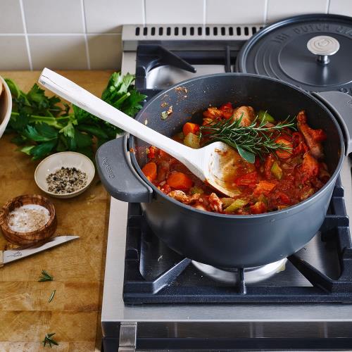 グリーンパン 両手鍋 ココット フェザーウェイト IH 対応 22cm 軽量 セラミック こびり付きにくい フッ素不使用 有害物質不使用 安心安全 グレー