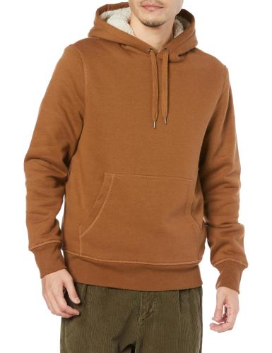 [ Essentials] プルオーバーパーカー シェルパ裏地 メンズ トフィーブラウン M