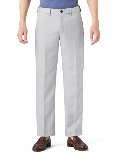 [ Essentials] スラックス ウエスト調整 ノータック クラシックフィット メンズ ライトグレー W32 / L34