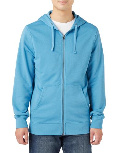 [ Essentials] パーカー ジップアップ フレンチテリー 長袖 メンズ ターコイズブルー S