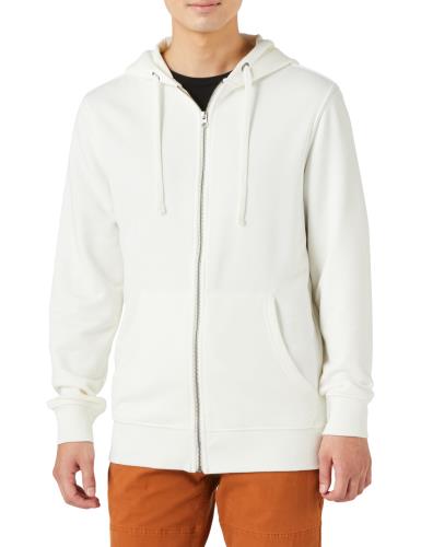 [ Essentials] パーカー ジップアップ フレンチテリー 長袖 メンズ エッグシェルホワイト S