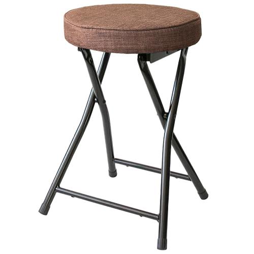 アイリスプラザ スツール 椅子 折りたたみ ブラウン 幅約33×奥行約30×高さ約46cm コンパクト 軽量 耐荷重80kg OTC-47