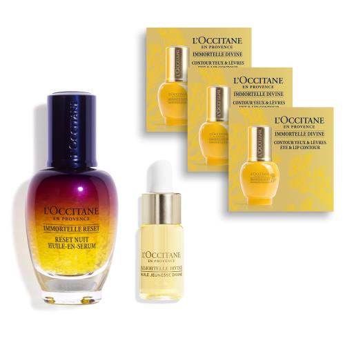 福袋ロクシタン(L'OCCITANE) イモーテルオーバーナイトリセットセラム30mL+スキンケアミ ...