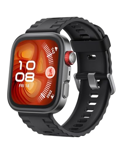 HUAWEI WATCH FIT 4 Pro スマートウォッチ 薄型軽量 ゴルフ機能 アウトドアに適した気圧計と測位システム 1.82インチ3000nitsディスプレイ サファイアガラス チタン合金ベゼル 10日間ロングバッテリー iOS/Android対応 ブラック