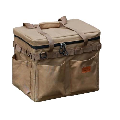 キャンプ ソフトコンテナ 収納ボックス ギアボックス ツールボックス 36L トランク収納 大容量 車載収納 ソロ用 底面防水 仕切り付き 折り畳み式 工具バッグ 軽量 持運び便利