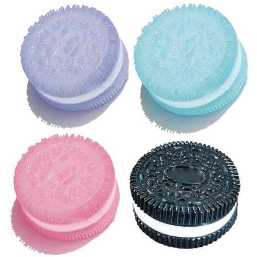 ピンククッキースクイーズ、タバスクイーズストレス解消おもちゃ、ビスケットストレス解消おもちゃ、挟むサンドイッチシミュレーションおもちゃ、ウルトラソフト減圧通気おもちゃ(Pink)