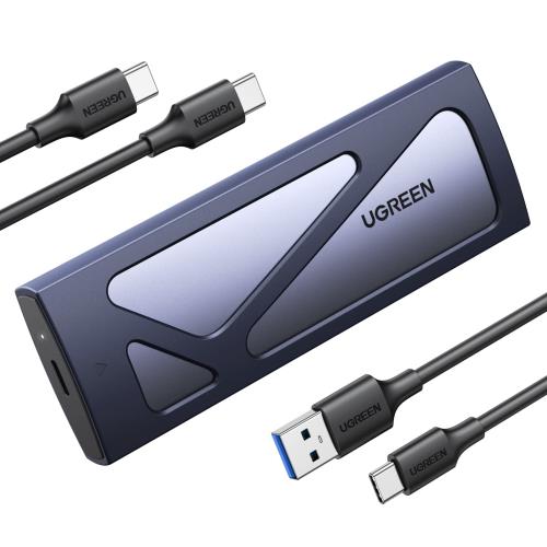 UGREEN M.2 SSD 外付けケース-M.2 NVME/PCIE SSDケース USB C 3.2 Gen 2接続 10Gbps高速転送速度 アルミ制 8TB容量対応 M.2 NVMe to USB 変更 2230 2242 2260 2280(M-Key MB Key) 対応