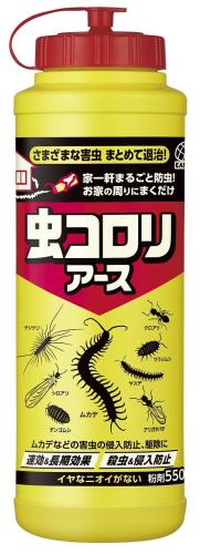 虫コロリアース 粉剤 害虫駆除 屋外 侵入防止 550g 防虫 速効 ムカデ アリ カメムシ クモ シロアリ ケムシ ゲジゲジ