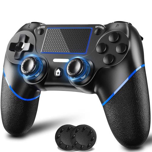 2025 新登場の人気 PS4 コントローラーPS4用ワイヤレスコントローラーはP4、P4 Pro、P4 Slim、P3、PC（Windows7/8/10）、スマートフォンなど多数のゲームプラットフォームと完全に互換性があります。USB端子に接続するだけで、有線コントローラーになれ手軽に使用でき、そして、最新のチップデザインが搭載され、最新バージョンのP4システムと完全に適合します。コントローラー背面にはリセットキーがあり押すと、充電できない問題などが解決します。マルチプレイヤーゲームが実現でき、最大4台 P4 コントローラーを接続可能。注意:最新のP4システムゲームバージョンが動作しますが、p5ゲーム機でしかP4ゲームをプレイできません。 多彩な機能で新たなゲーム体験最新PS4用 コントローラー 基本機能に加えて、安定したBluetooth接続、連射機能、二重振動、加速度・重力感応、タッチボタン、タッチパッド、LEDライト、3.5mmイヤホンジャック、低電圧警告機能，様々な機能がサポート。6軸センサーを搭載したPS4用 こんとろーらーで臨場感あふれるので、ヘッドセットを差し込んでゲームの世界にどっぷり浸かることができます。高感度のタッチコントロールパネルと共有ボタンがあり、複数人数で様々な使い方ができます。独自のデュアルショック機能が搭載され、タイムリーに振動がプレイヤーへ伝わり迫力あるプレイが可能に。本格的なゲームが楽しますよ。Micro USBType-B充電ケーブルと日取扱説明書が付属しています。 安定的なBluetooth機能・より長い電池寿命PS4用コントローラの最大接続距離は10mに達し、最大伝送速度が2.1Mbpsを達しました。通信速度・範囲安定性が飛躍的に向上して、従来の途切れ、遅延などの状況を改善されました。有線USBケーブルが不要なので、自由的に操作することができる。最新アップグレードされたps4用コントローラーには、600mAh大容量の充電式バッテリーが搭載されており、2～3時間あればフル充電します。一回フル充電すると15時間使い続けます。日常の使用では、フル充電してから約1週間使用できます。内蔵の最先端チップを採用され低電圧警告機能があります。（ご注意：初めてペアリングする際はUSBケーブルをご使用ください）。 最適化ボタン・高感動スティックPS4用コントローラーは、人体の皮膚に近い質感の高品質なゴムで作られており、最大限の快適性を提供しています。360°可動ジョイスティックを搭載します。タッチ感度調整は、オリジナルのタッチパネル設計を維持した上で最適化します。最新のボタンレイアウトパターンを採用して、ボタンの距離操作を最適化します。耐磨耗技術を採用され、スムーズに遅延なく。また、十字キーは10万回耐久テストをクリアし、入力ミスを減らすデザインとよりスムーズな移動と感度を備え、キー反応時間を短縮しています。さらに、高感度で耐久性があり、細かい操作がスムーズに行える3D可動ジョイスティックを搭載し、耐久性が大幅に向上しています。 人間工学設計・品質保証人間工学に基づいた設計した高感度PS4用コントローラーは、耐久性に優れた素材で作成し、見た目といい、手触りといい、抜群です。ゲームパッドの両端は滑り防止シリコンを付いています、手汗による滑りを防ぐためにつや消しになっています、肌に優しいタッチです。長時間の握り心地が快適で、ゲーム体験が向上します。重さわずか250gで、軽く、グリップ型で持ちやすく、長時間でも快適にプレイできるワイヤレスコントローラーです。キーの間隔は適度に設計されており、長時間演奏しても手が疲れません。30日間に無理由返金のサービス及び12ヶ月のアフターフォローと生涯無料技術サポートのサービスを提供している。ご質問のある場合、いつでもご連絡ください。弊社は一営業日以内対応させていただきます。