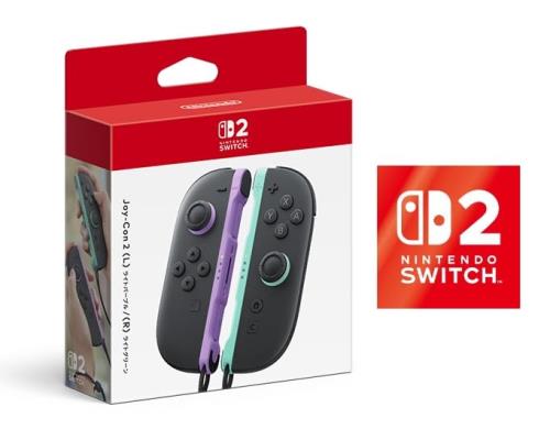 任天堂純正品Joy-Con 2 (L) ライトパープル/(R) ライトグリーン特典 Nintendo Switch 2 ロゴデザインステッカー 同梱