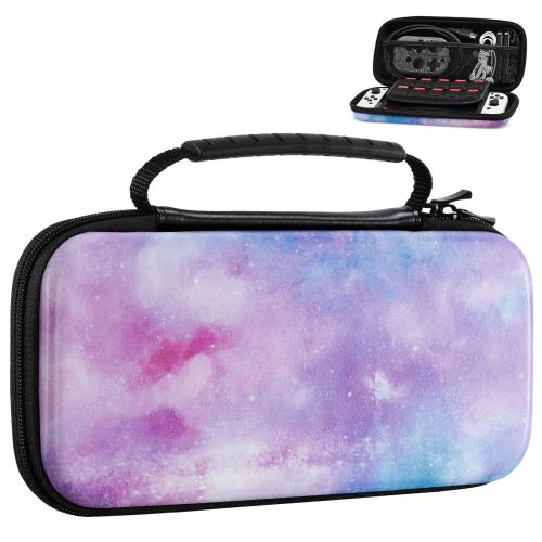 ATiC Switch/Switch有機ELモデル対応 Switch ケース スイッチ ケース Switch Oled 収納ケース 収納バッグ 耐衝撃 ストレージカバー EVA素材 耐衝撃 ソフト/ケーブル/イヤホンなど小物収納可能 収納カバー StarryPink