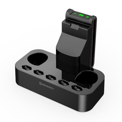 NEWDERY 2in1 Switch 2 Pro用 充電器 Switch 2用 Joy-con 充電スタンド 5つのゲームカードスロット 携帯便利 LEDライト付き スイッチ 2 ジョイコン 収納ホルダー スイッチ 2 プロコン 充電ドック USB-Cケーブル付き Switch 2 Pro コントローラー/Switch 2 Joy-con対応 ブラッ