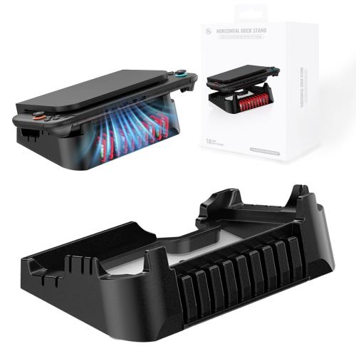 Switch 2 ドック用横置きスタンド 2026新型PhyiFlbey Switc h 有機EL モデル/S witchドック兼用 Switch 2 スタンド対応 スイッチ 2 用水平ス タンド 水平ベース収納ラック 通気性 放熱改善 転倒防止 簡単に取り付けます ゲームカード10枚収納可能(ブラック)