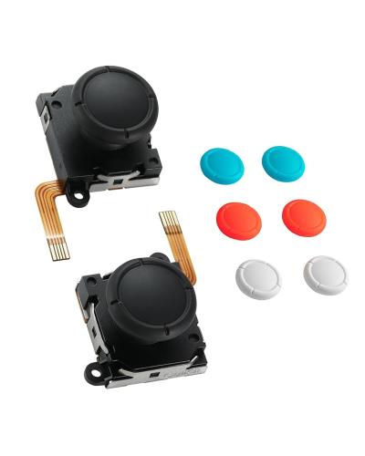 GuliKit ジョイコン 修理 TMR電磁式 ドリフト防止 ジョイスティック Joy-Con対応 Switch/Switch 有機EL /Lite対応 2個セット スティックカバー4色入 スイッチ交換用 修理パーツ 修理キット NS用 スイッチ アナログスティック スイッチパーツ 簡単に交換可能