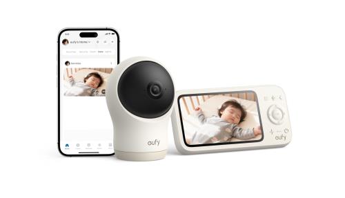 BabyTech Awards 2025-26 認定商品 Anker Eufy (ユーフィ) Baby Monitor C10（ベビーモニター） 約300万画素/2K 4倍ズーム/動作・室温検知/モニター/24時間録画/夜間撮影/Wi-Fi不要/首振り/赤ちゃん/子供/見守り/出産祝い/プレゼント