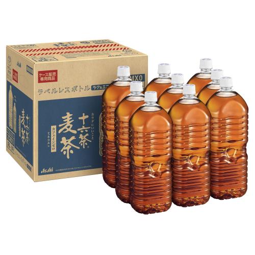 アサヒ飲料 アサヒ 十六茶麦茶 ラベルレスボトル 2L×9本 [お茶] [ノンカフェイン]