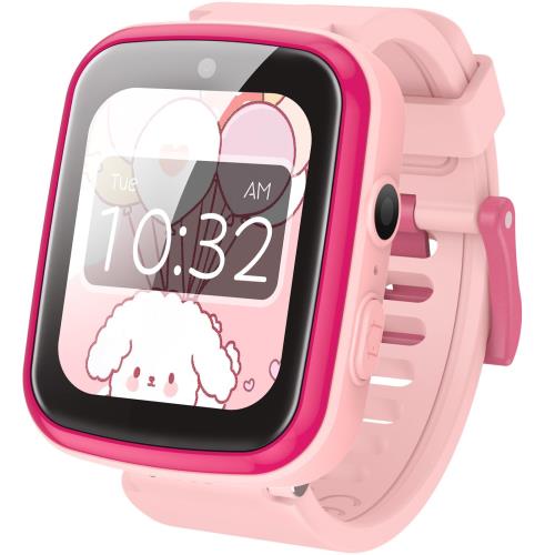 「2025年末特化」 AGPTEK 日本 キッズ 腕時計 子供用 スマートウォッチ 32GB内蔵 1.69インチ 時計 女の子 知育玩具 スピーカー付き キッズモード アラーム 文字盤DIY