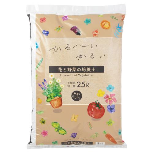 自然応用科学(Applied Natural) 自然かるい!かるーい!花と野菜の培養土(茶袋)25L