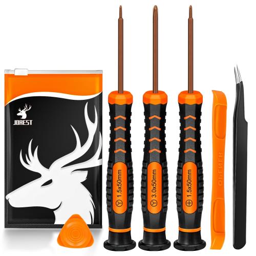 JORESTスクリュードライバーセット、 Switch用、6個ツールキット、Y型ネジ ドライバー Y00、Y1、フィリップスPH00、ピンセット、クローバー、トライアングルプライ、S