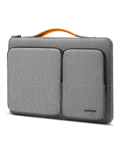[tomtoc] 360度保護 14-15.3インチ パソコンケース 15インチ MacBook M4/M3/M2 Air 2025-2023 / 15インチ Surface Laptop 7対応ブリーフケース PCバッグ 撥水加工 通勤 通学 就活 グレー