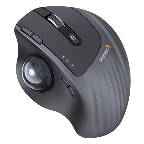 ProtoArc EM01 NL トラックボールマウス 2.4GとBluetooth対応 3台デバイス同時接続 5段階DPI 7ボタン 無線 windows/mac/iPad対応 USB-C充電式 長時間PC作業 静音 自宅/オフィス用 USBレシーバー付属 多色ボール選べる 日本語取扱説明書 (JP, くろつるばみ)