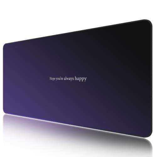 [KEYIRANGNI]マウスパッド 大型 ゲーミングマウスパット グラデーションパターン 大型の布系マウスパッド 規格90x40cmx0.3cm 厚手キーボードパッド 水洗い可能な滑り止めゴムベースのテーブルマット (紫黒のグラデーション)