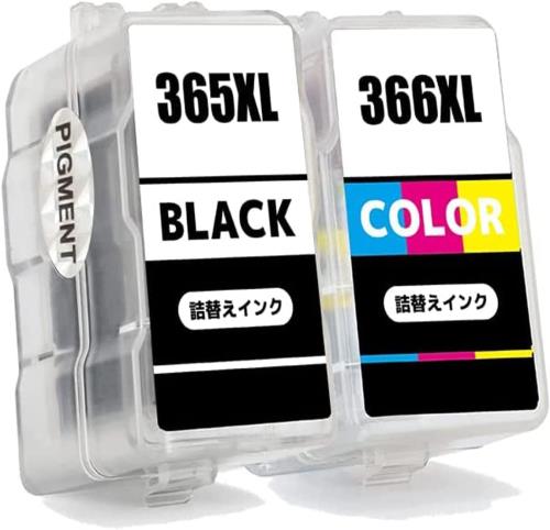 BAALANDキャノン BC-365 顔料ブラック BC-366 染料カラー 2個セット TS3530インク 大容量 BC-365XL BC-366XL 詰め替えインクカートリッジ 対応機種 PIXUS TS3530 TS3730