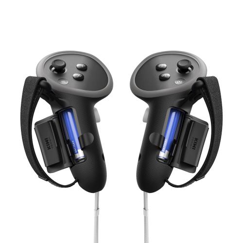 KIWI design G4 Pro meta quest 3/3Sに対応 コントローラー グリップ Meta Quest 3/3Sに対応アクセサリー Metaコーブランドパートナーコントローラー カバー シリコン製 バッテリー交換便利 落下防止 滑り止め Meta認定済み