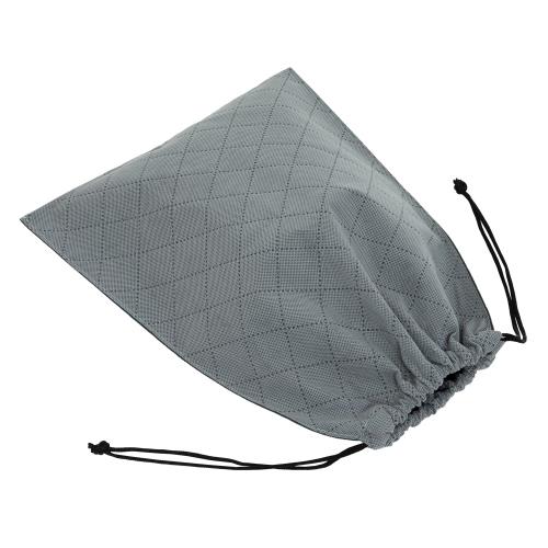 アストロ シューズバッグ グレー 活性炭と珪藻土の力で消臭 通気性の良い不織布製 除湿 調湿 吸湿 シューズケース 靴 収納袋 巾着袋 シューズサック 靴の持ち運びに 衣類 消臭保管 旅行時のパッキングにも便利 171-62