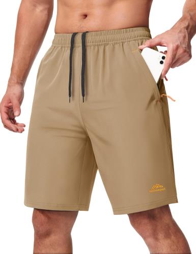 ショートパンツ アウトドア メンズ 短パン 通気速乾 半スボン ドライ ハーフパンツ トレーニングショーツ カジュアル スポーツ 登山 カーキ M