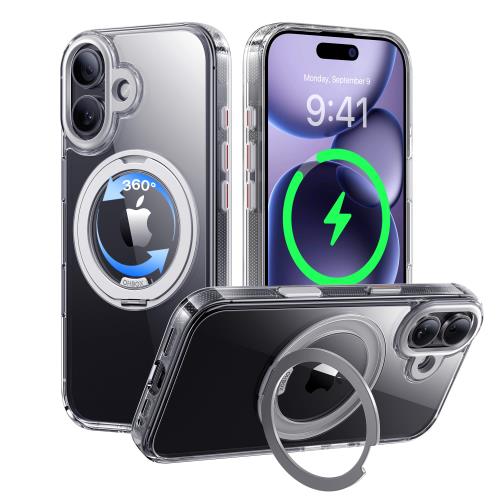 iPhone 17 用 ケース MagSafe対応 多機能360度回転スタンドiPhone 17 ケース 米軍MIL規格 全方向耐衝撃 いphone17 ケー ス 高耐久性 み隠しブラケットワイヤレス充電 2IN1 イフォン17 用 ケ ース 角度自在 マグネット 高速充電 いphone17ケ ース 専用