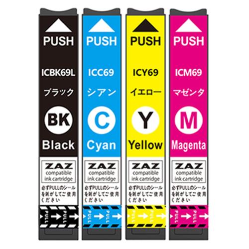 ZAZ IC4CL69 4色セット ZAZ 互換インク IC