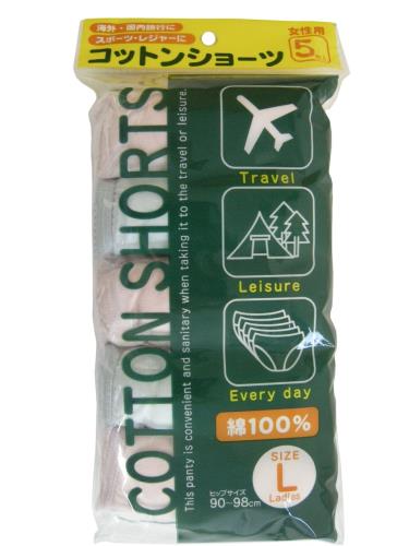 JTB商事(JTB Trading) ヨック 女性用 コットンショーツ L 5枚入