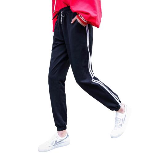 [Barifall] レディース ジャージ 下 サイドラインパンツ スポーツウェア スウェットパンツ カジュアル ヨガパンツポケット付き 美脚 046bkXL