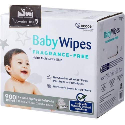 コストコ ベビー用 おしりふき 厚手 大判 無香料 リヨセル 18cm × 20cm 100枚 × 9パック