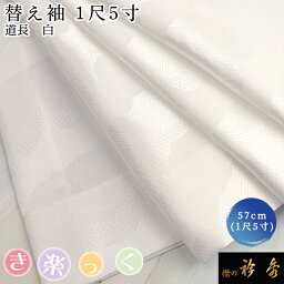 衿秀 公式 き楽っく 替え袖 きらっく 替袖 定番 かえそで 道長 地紋 1尺5寸 洗える 簡単着付け すなお きものすなお eh